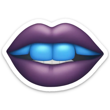 Big blue lips sticker