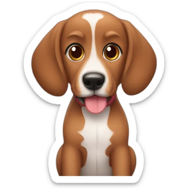 cachorro salsicha com bolinha sticker