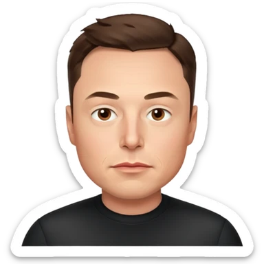 only the head no shoulders of elon musk  sticker