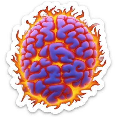 brain on fire sticker