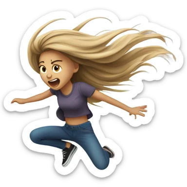 Girl head banging  sticker