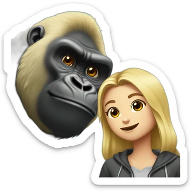 Buf Gorilla with a Blonde girl sticker