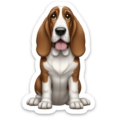 Dog-basset-hound-full-height sticker