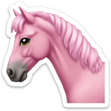 A pink horse sticker