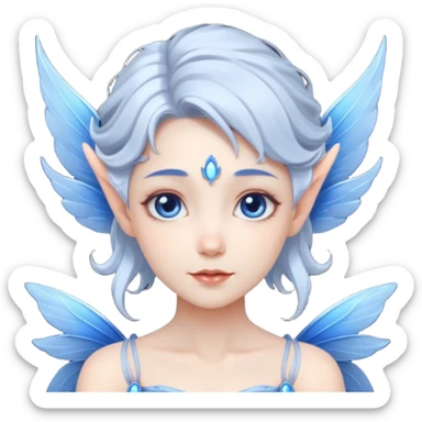 Moon fairy queen – Silver hair, blue wings

























 sticker