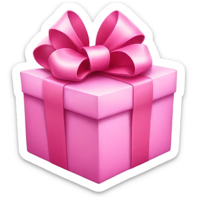 pink bow present  sticker