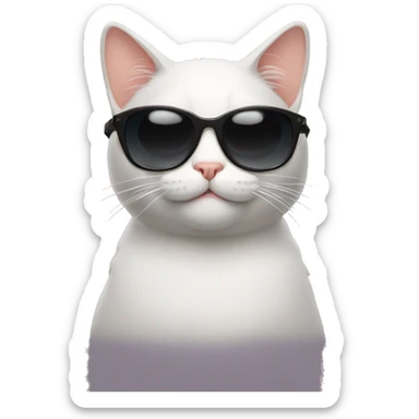 Cat with sunglasses sticker
