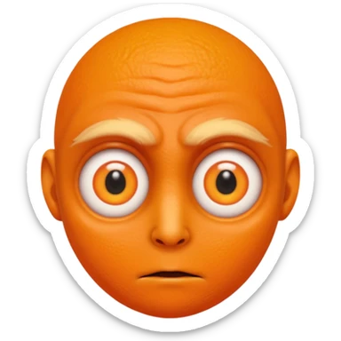orange mutant human sticker