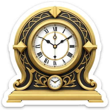 art deco mantel clock sticker