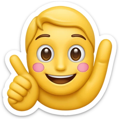 hello hand waving emoji sticker