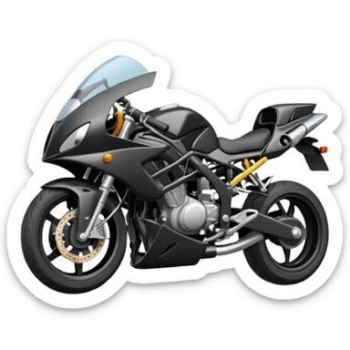 crashed sports motorcycle sticker
