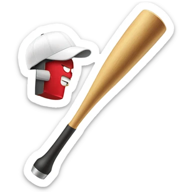 Baseball bat hitting smoke alarm sticker