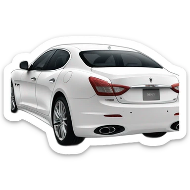 Maserati Quattroporte white sticker