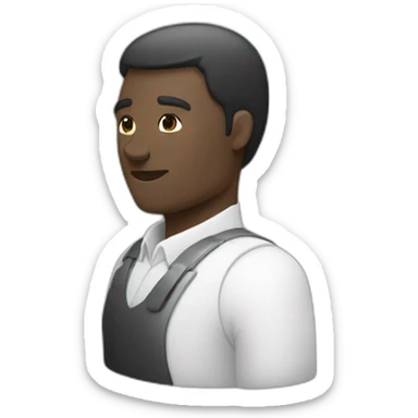 Un homme noir qui ce serre la main d'un homme blanc sticker