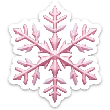 pastel pink snowflake  sticker