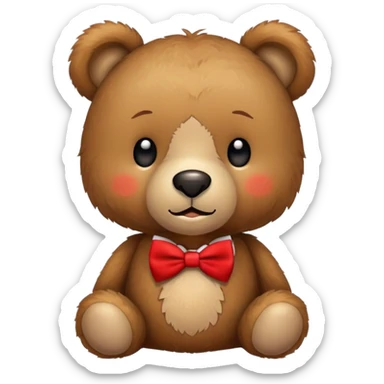 Little teddy bear with a bow tie sticker