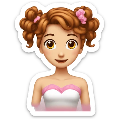 chico pelo corto y castaño le regala una rosa a chica morena con flequillo pero ella le dice que no y le rompe el corazon a el sticker