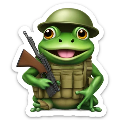 military frog with grenade sticker