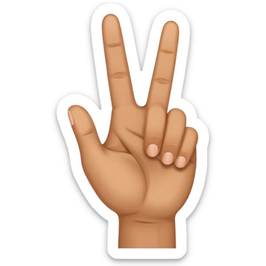 Peace sign with the thumb sticking out  sticker