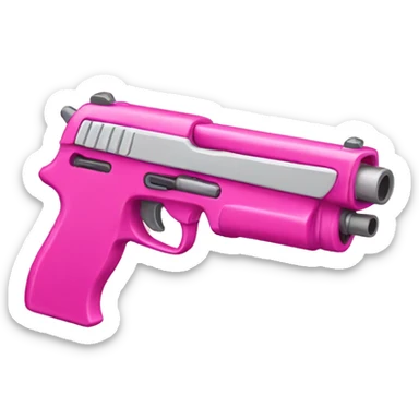 Pink cute gun sticker