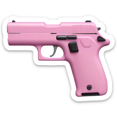 Baby pink gun sticker