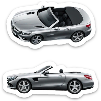 Black Mercedes convertible sticker
