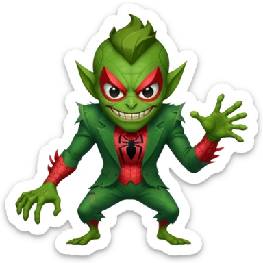 Green goblin's Spiderman  sticker
