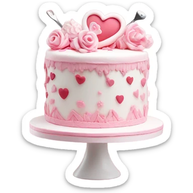 Realistic Photo of cupid cake sticker