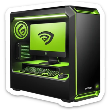 gaming nvidia pc sticker