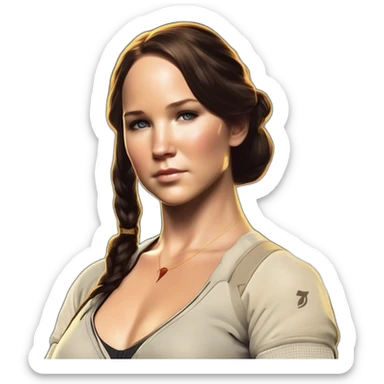 Katniss Everdeen front The Hunger games  sticker