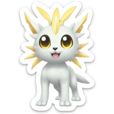cute cool edgy sharp ethereal magical Digimon-Fakemon-animal full body sticker