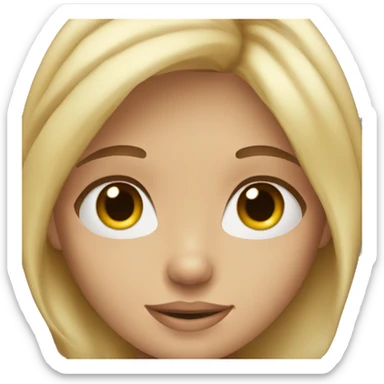 Blonde girl with brown eyes. Blonde like air touch  sticker