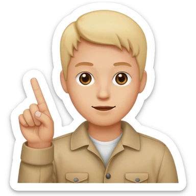 person hold up middle finger sticker