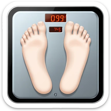 feet on scales sticker