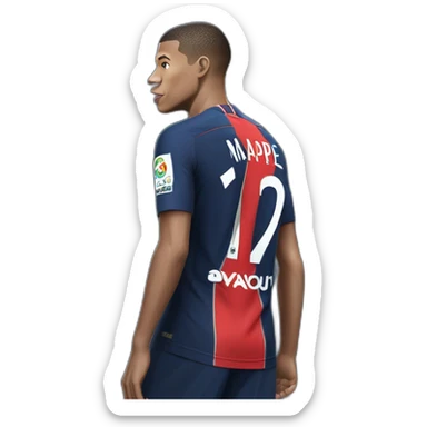 Kylian mbappé maillot psg sticker