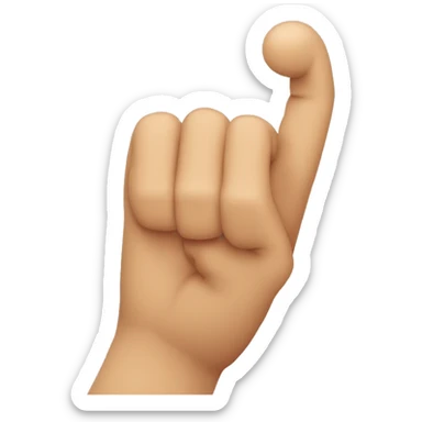 Mano con puño cerrado tumbada y el dedo gordo estirado  sticker