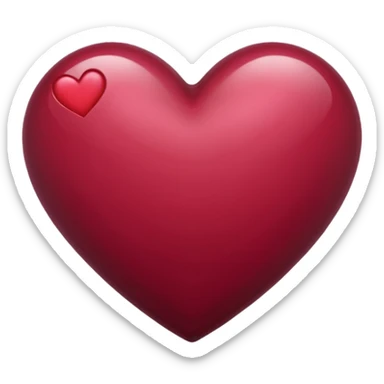 Burgundy heart sticker