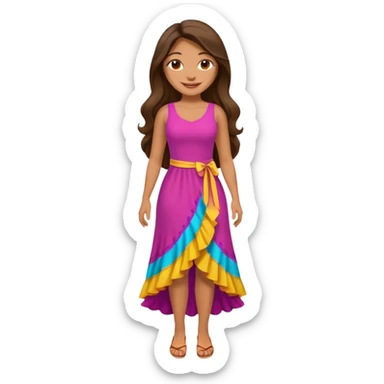 latina baddie, latina woman with great thick body, pretty, full body sticker