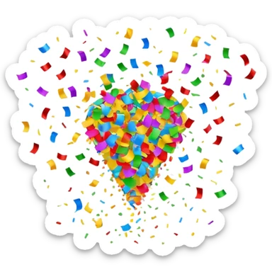 confetti firing, party atmosphere sticker