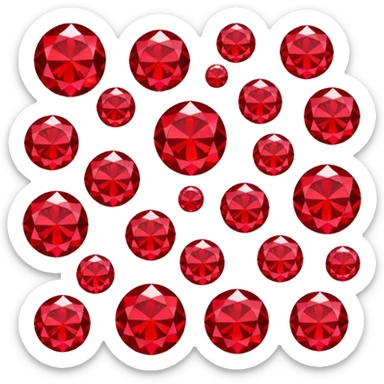 Ruby glitter RED sticker