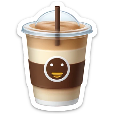Coffee ice latte to go sticker