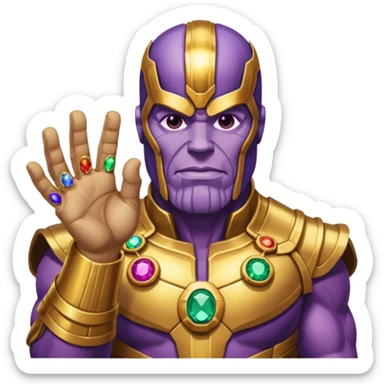 luva do poder manopla thanos vingadores sticker