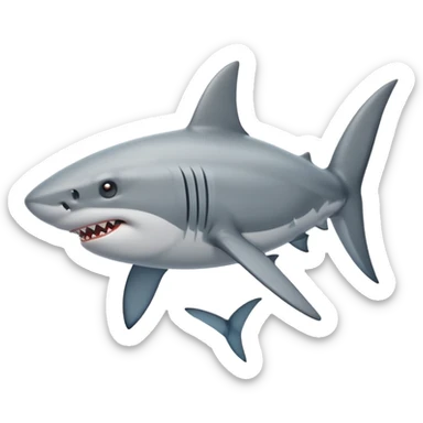 Farting shark sticker