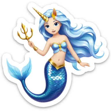 mermaid unicorn hybrid sticker