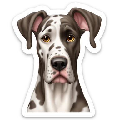Great dane brown Merle sticker