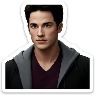 blurry portrait of a boy sticker