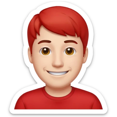 Make a emojis of mr beast face same to same real face  sticker