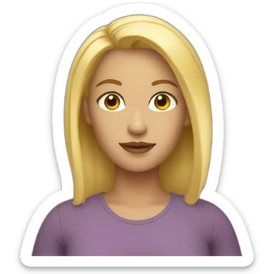 blond masc woman sticker