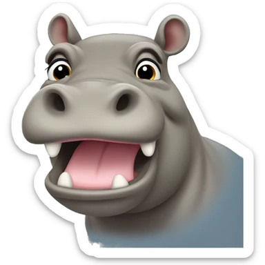 Hippopotame sticker