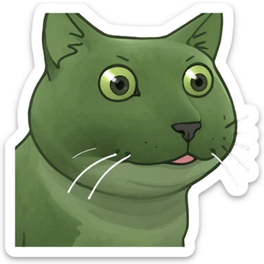 Fat cat sticker